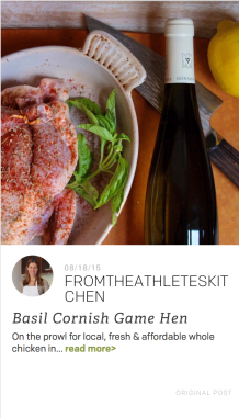 Cuesa Partner Feed Cornish Hens & Basil